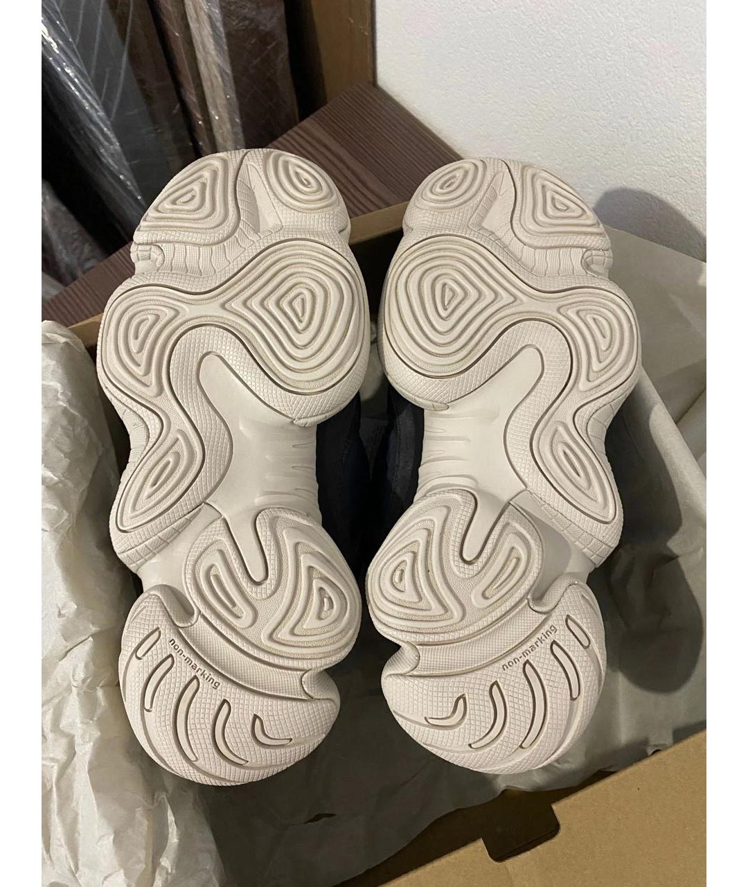 ADIDAS YEEZY Темно-синие замшевые кроссовки, фото 5