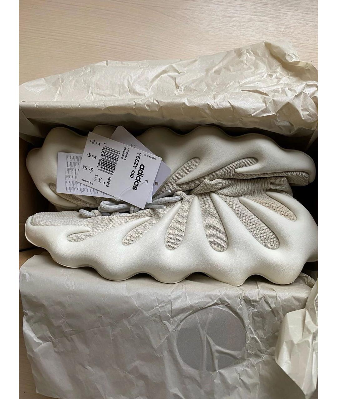 ADIDAS YEEZY Белые текстильные кроссовки, фото 2