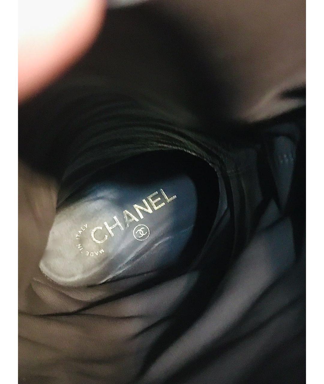 CHANEL Серые замшевые сапоги, фото 5