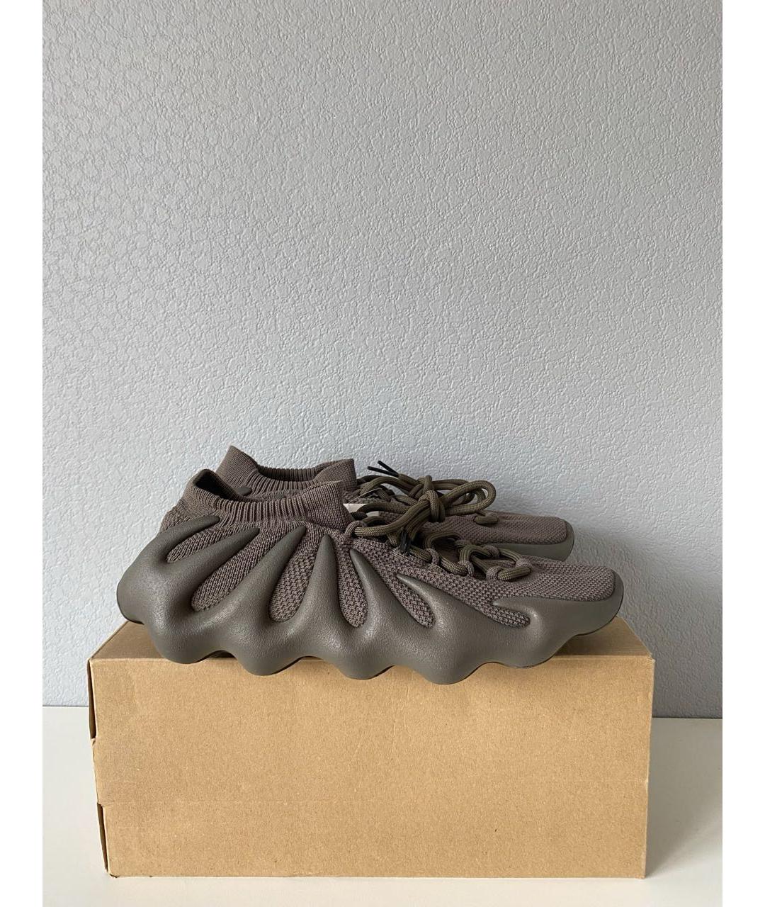 ADIDAS YEEZY Коричневые текстильные кроссовки, фото 7