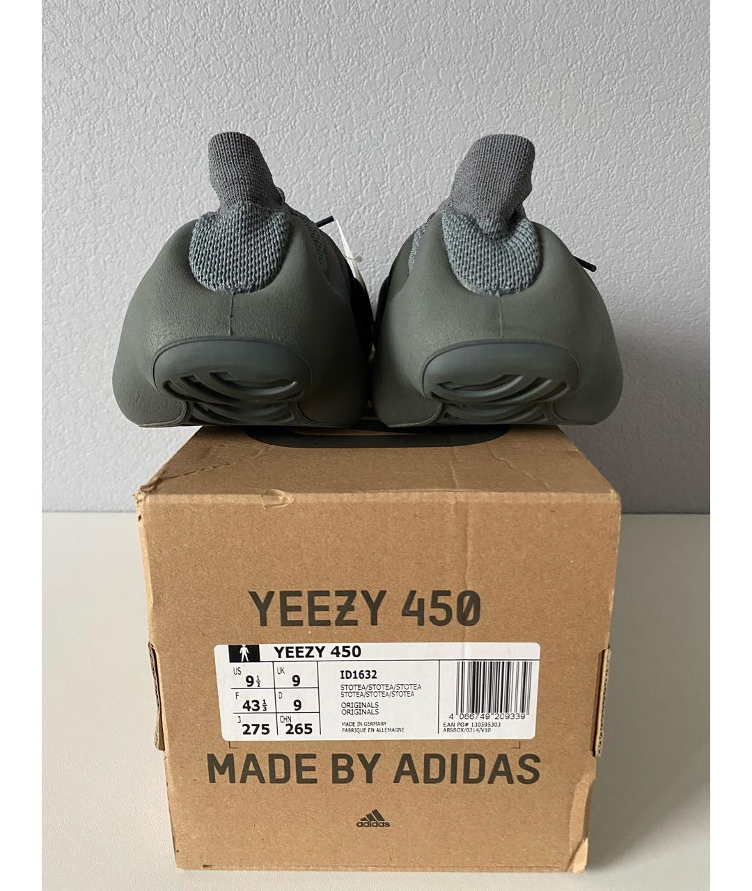 ADIDAS YEEZY Серые текстильные кроссовки, фото 5