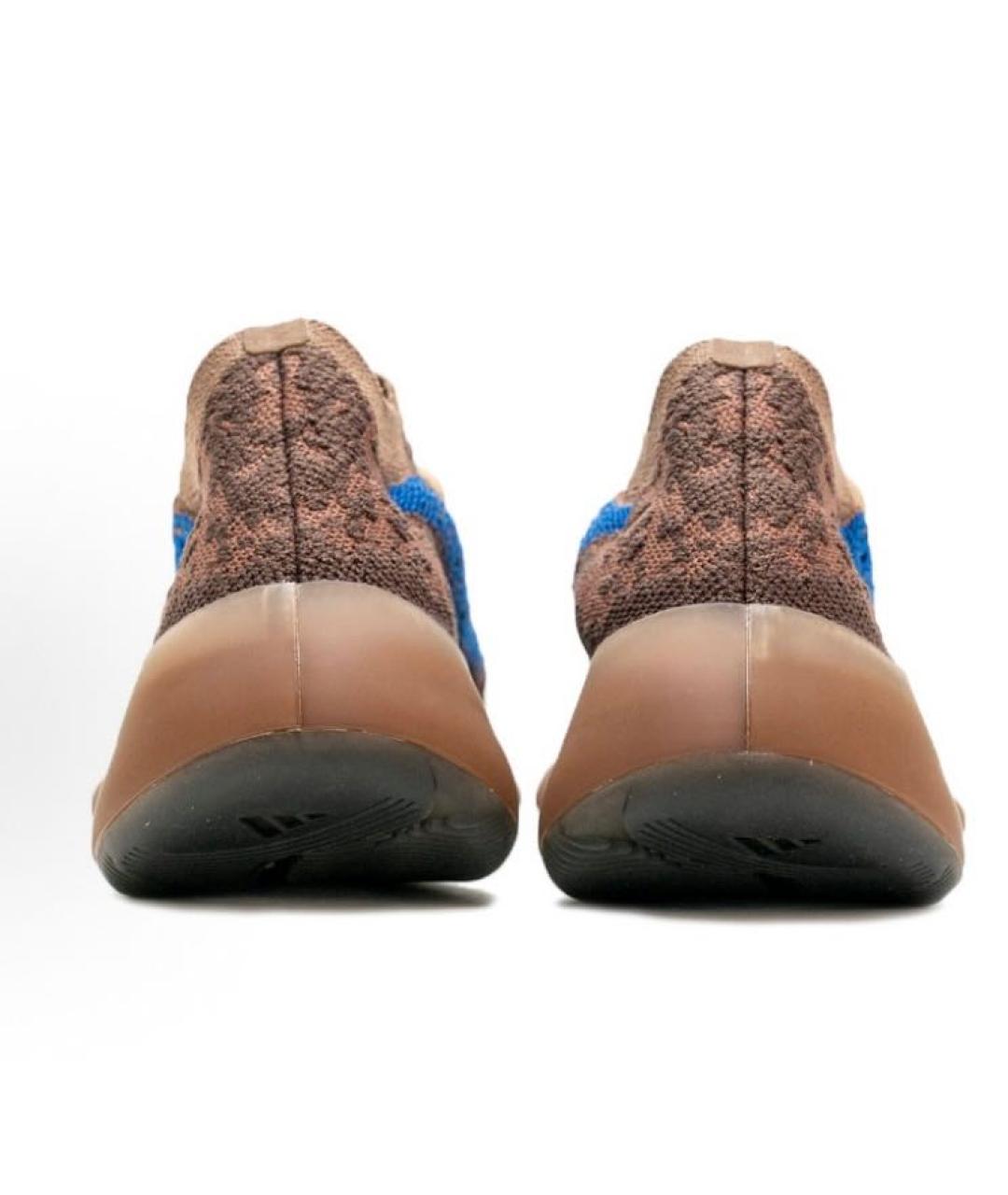 ADIDAS YEEZY Коричневые текстильные кроссовки, фото 4