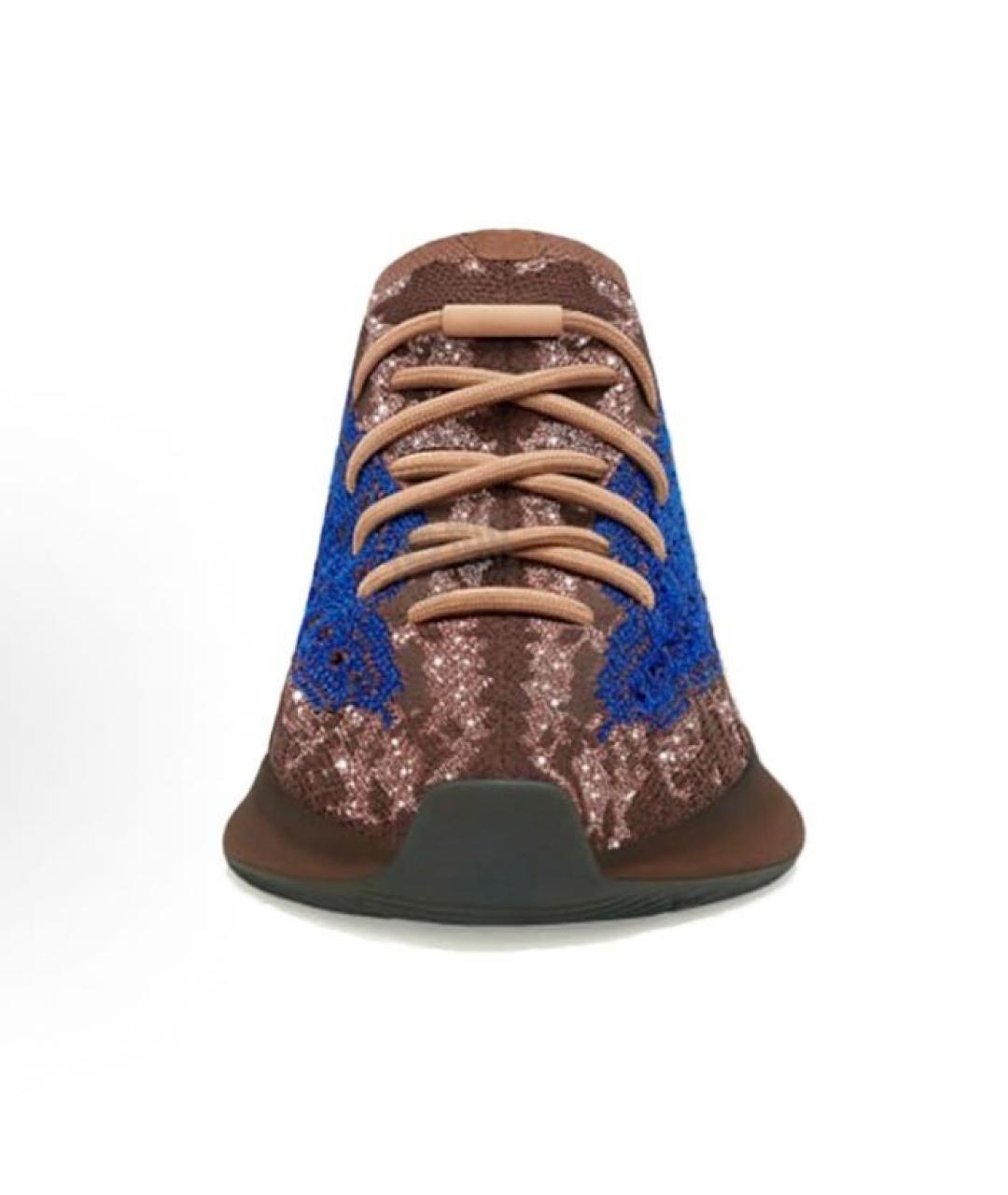 ADIDAS YEEZY Коричневые текстильные кроссовки, фото 4