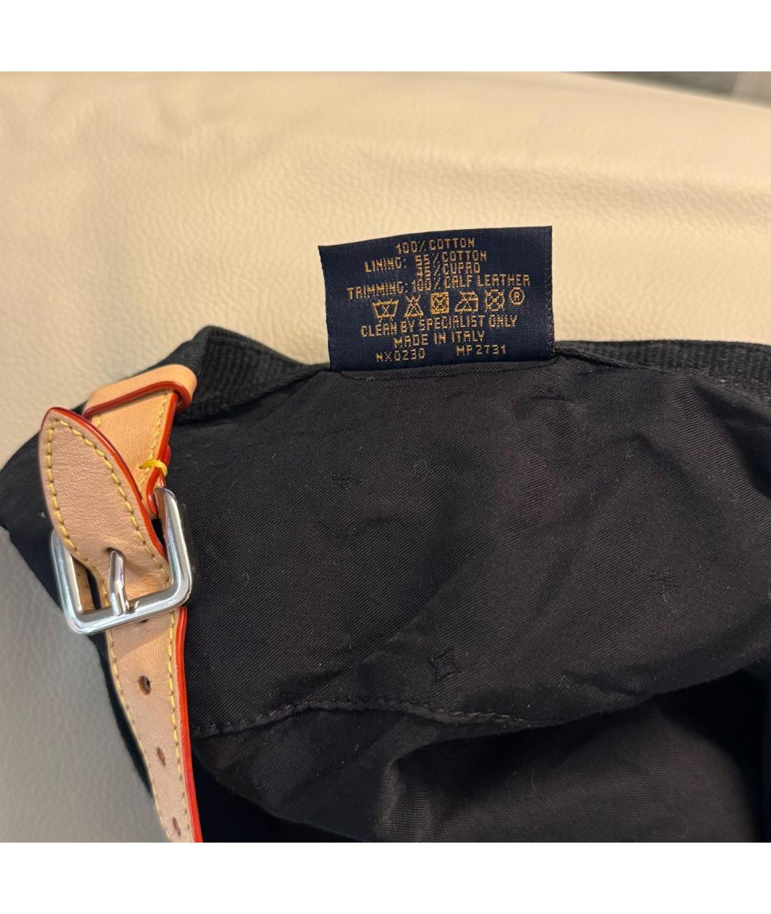 LOUIS VUITTON Черная хлопковая кепка, фото 6