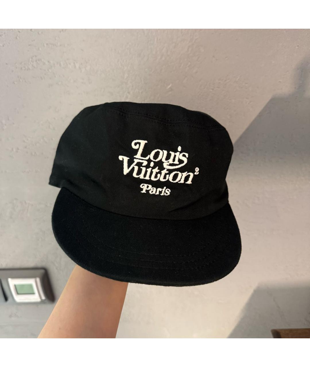 LOUIS VUITTON Черная хлопковая кепка, фото 4