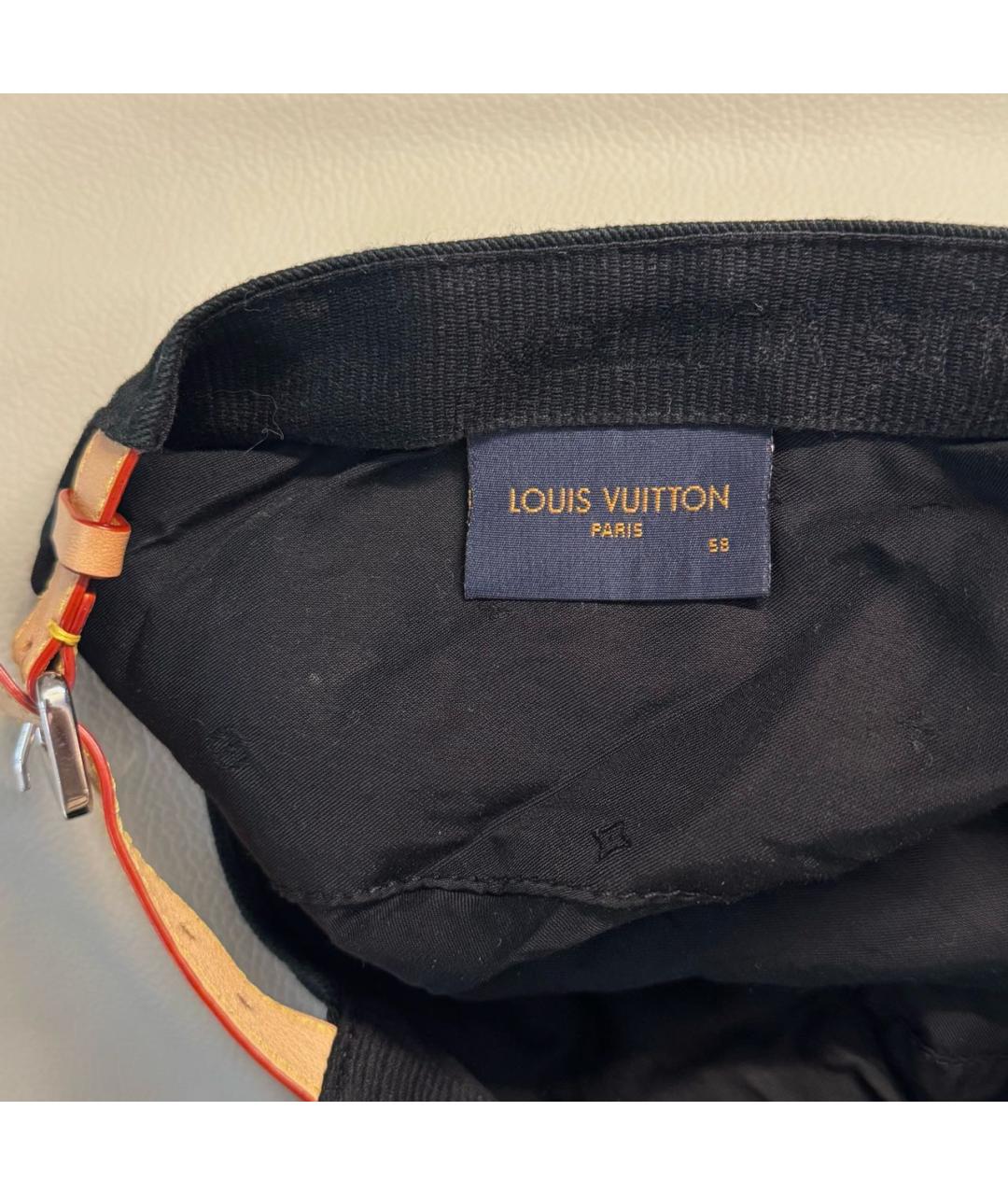 LOUIS VUITTON Черная хлопковая кепка, фото 5