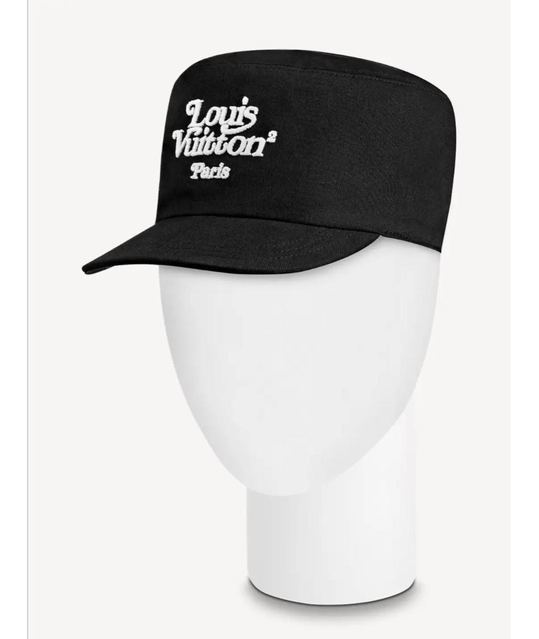 LOUIS VUITTON Черная хлопковая кепка, фото 3