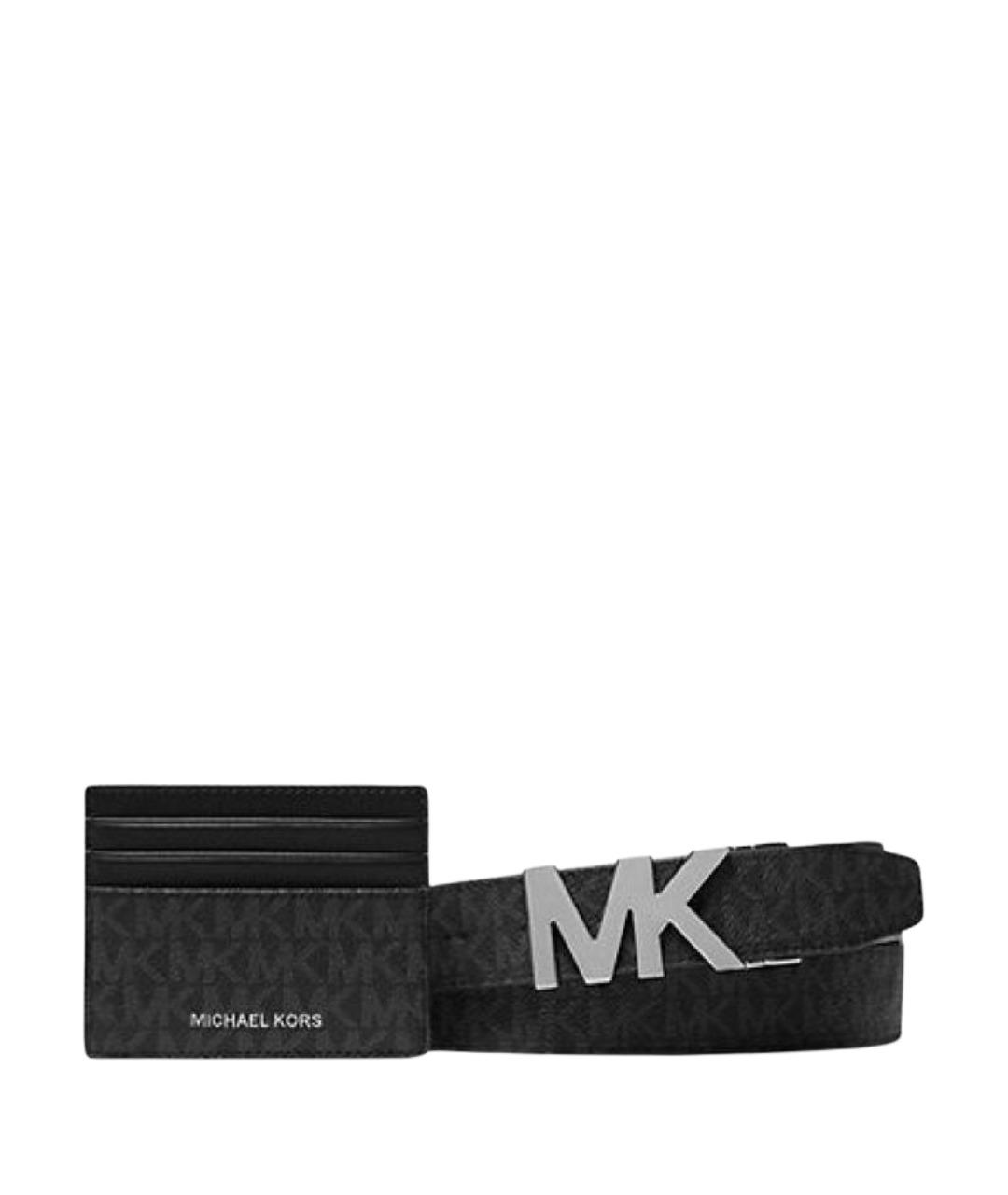 MICHAEL KORS Черный ремень из искусственной кожи, фото 1