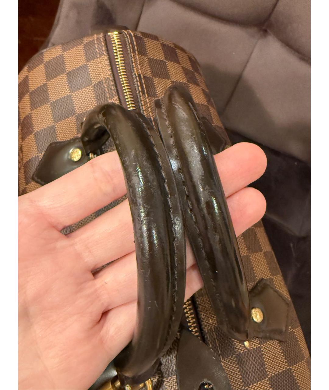 LOUIS VUITTON Коричневая сумка с короткими ручками, фото 6