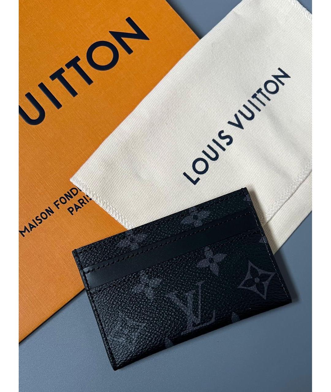 LOUIS VUITTON Антрацитовый кардхолдер, фото 2