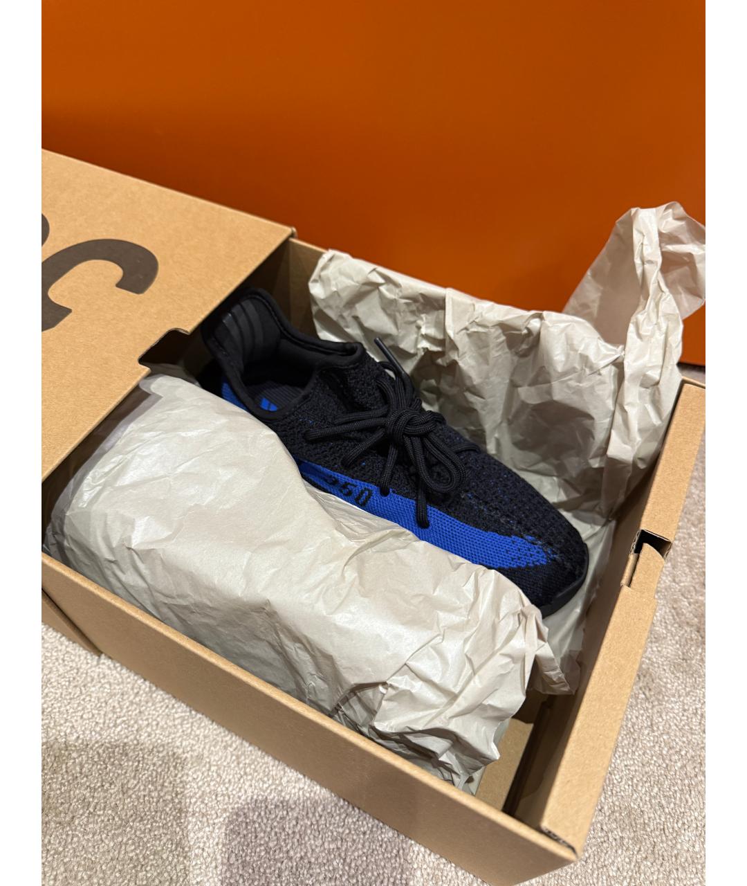 YEEZY Черные текстильные кроссовки, фото 6