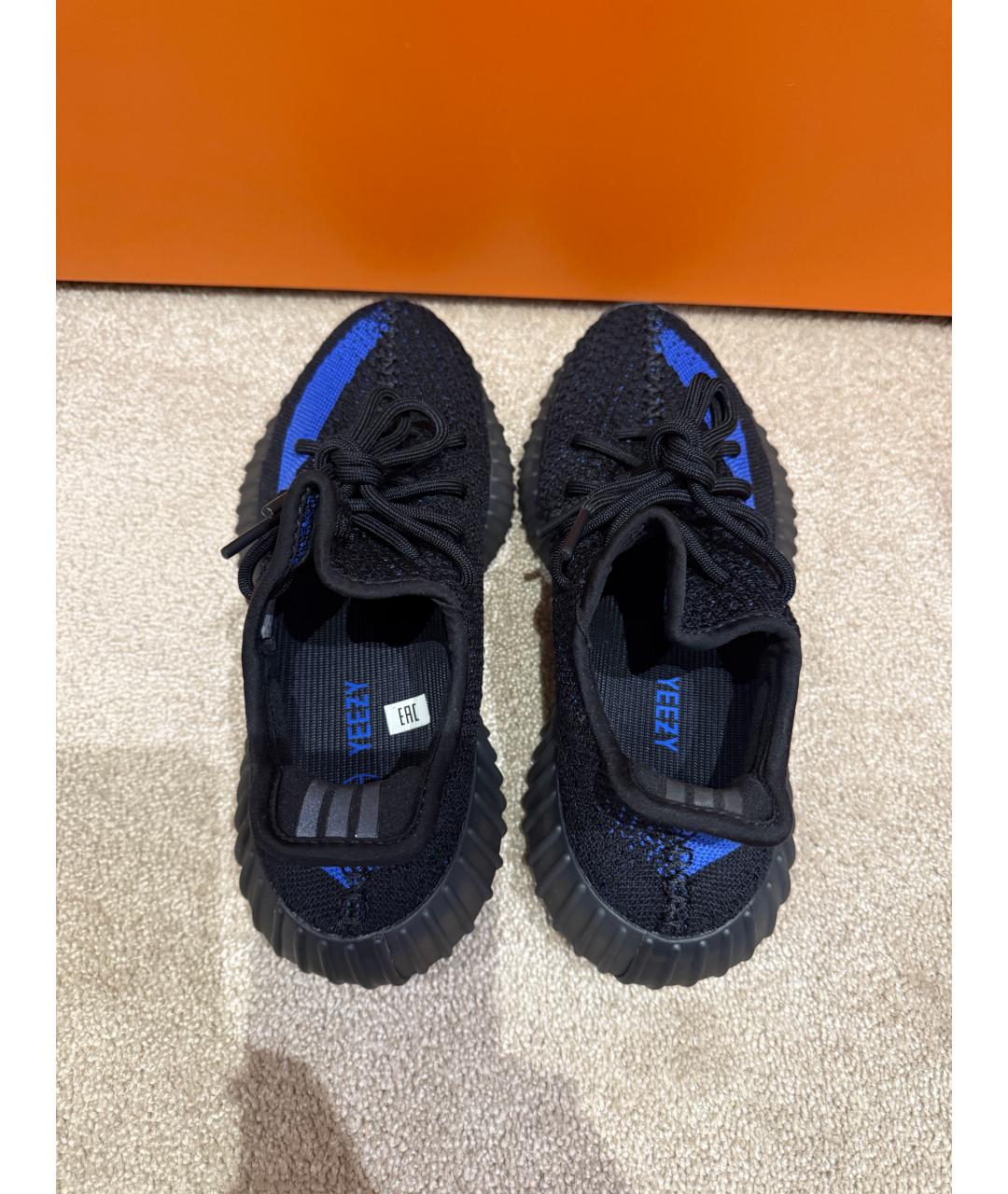 YEEZY Черные текстильные кроссовки, фото 3