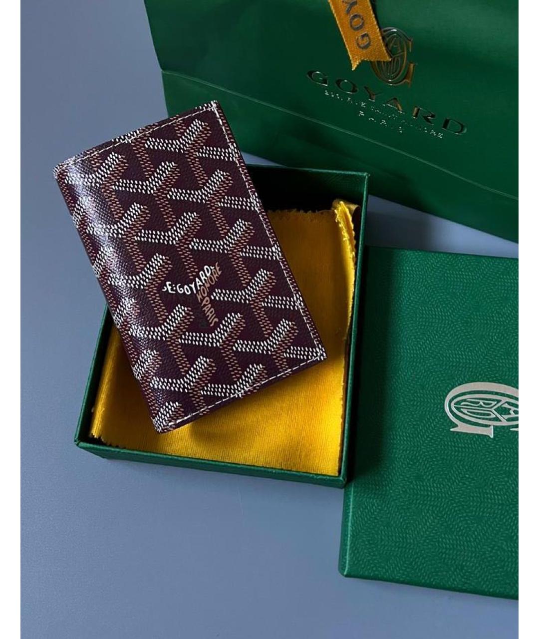 GOYARD Бордовый кардхолдер, фото 3