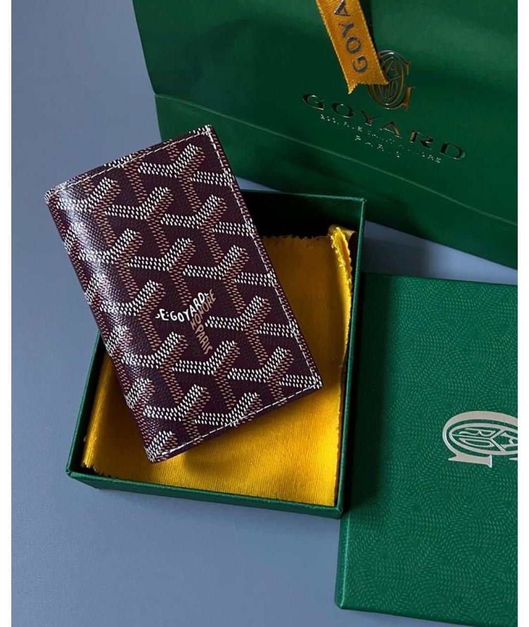 GOYARD Бордовый кардхолдер, фото 2