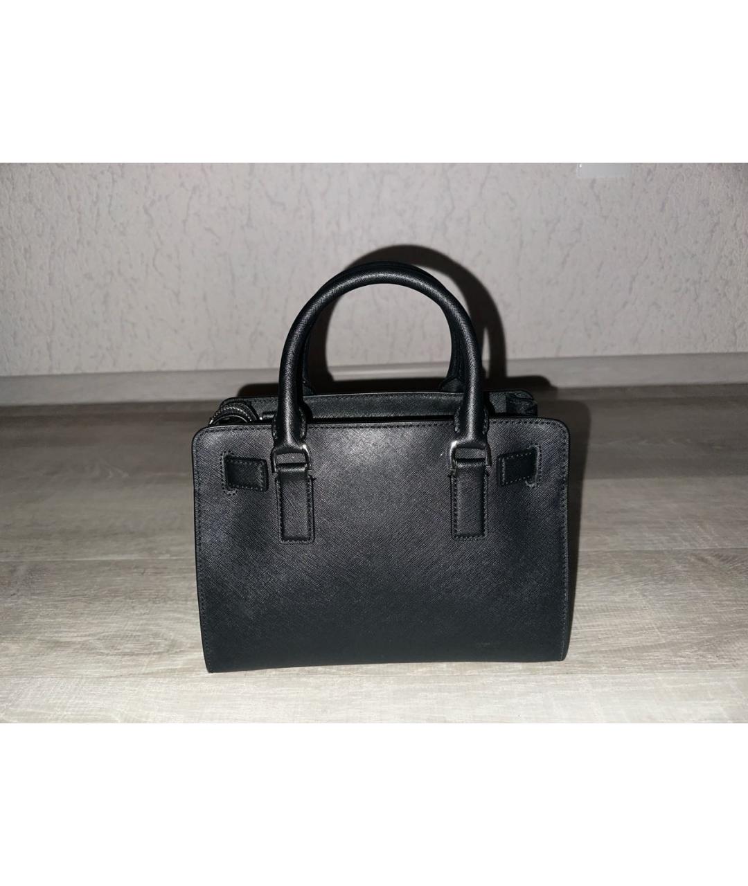 MICHAEL KORS Черная кожаная сумка с короткими ручками, фото 2