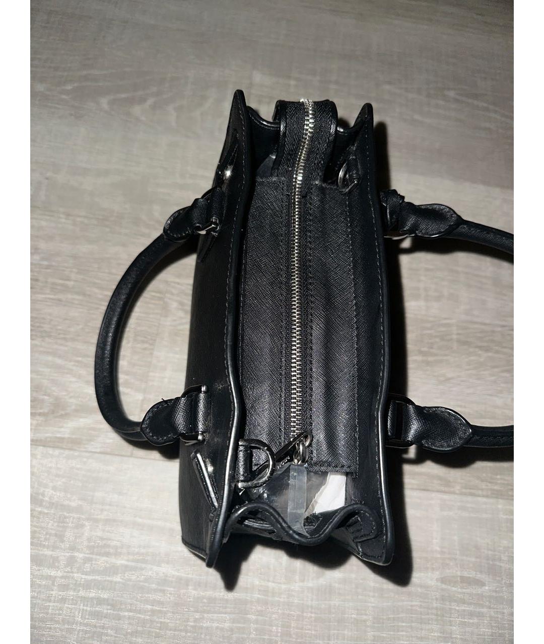 MICHAEL KORS Черная кожаная сумка с короткими ручками, фото 5