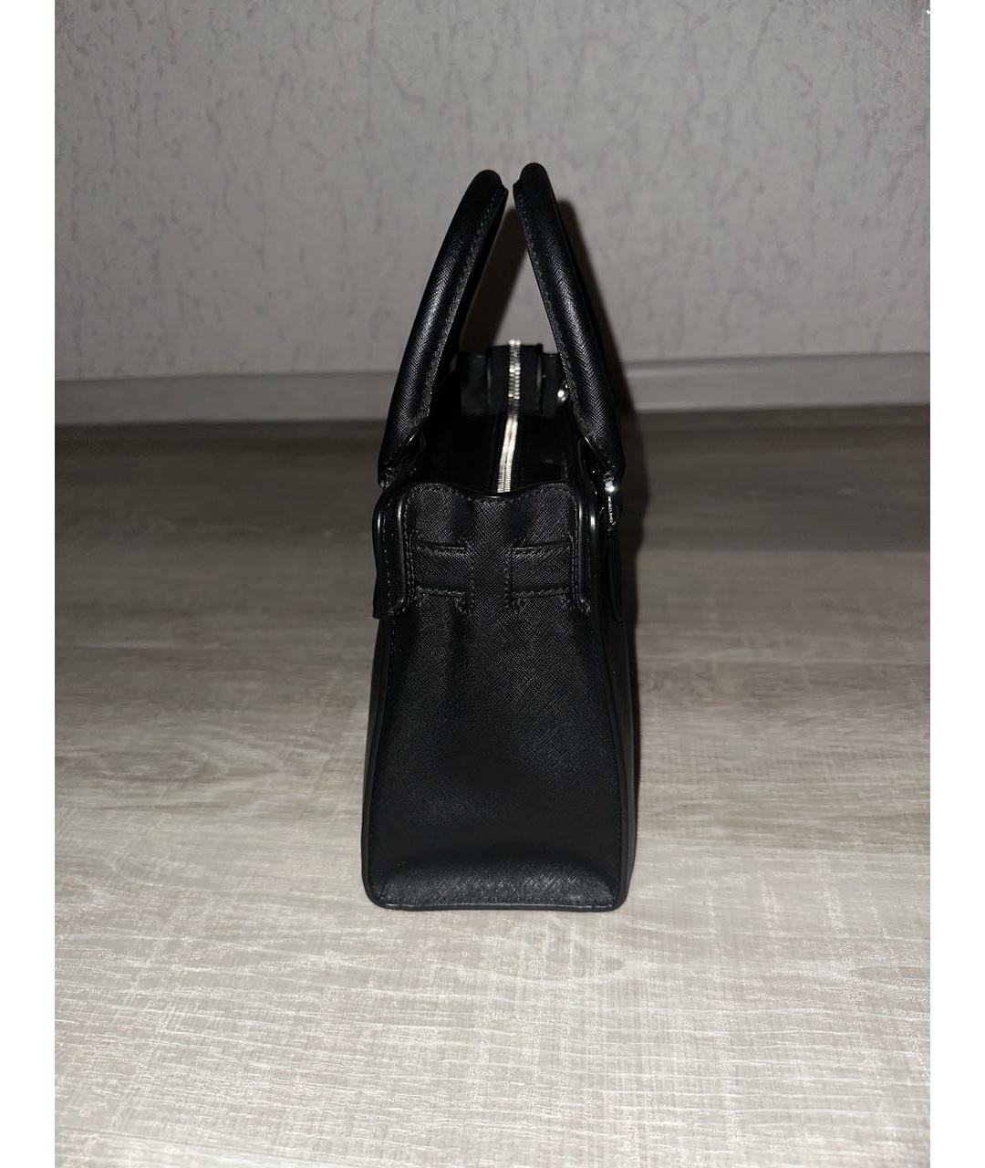 MICHAEL KORS Черная кожаная сумка с короткими ручками, фото 3