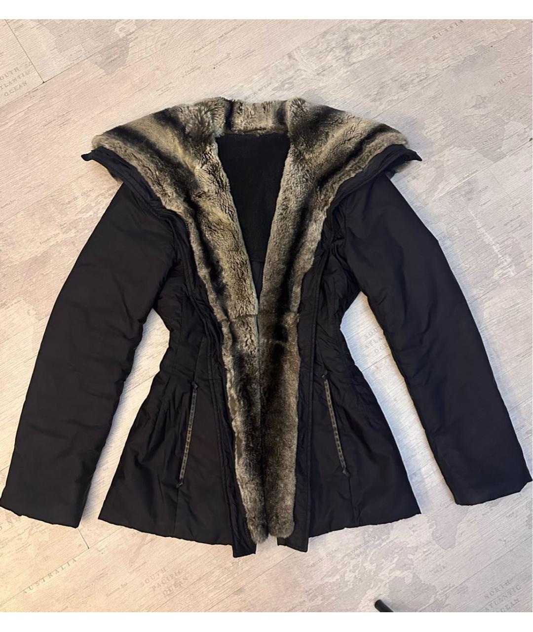 ERMANNO SCERVINO Черная меховая куртка, фото 2