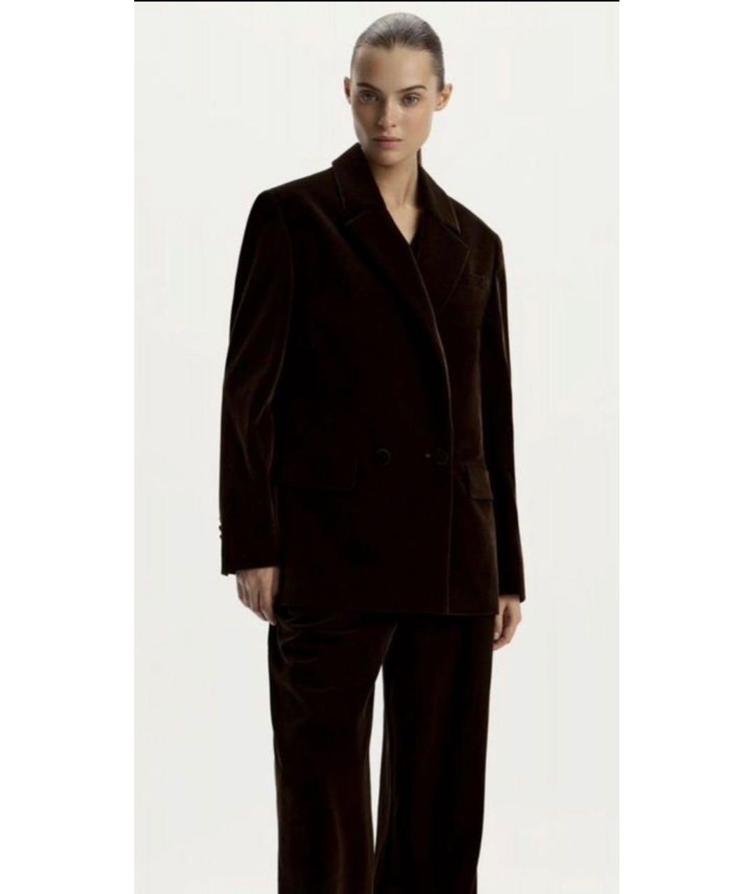 12 STOREEZ Коричневый бархатный жакет/пиджак, фото 6