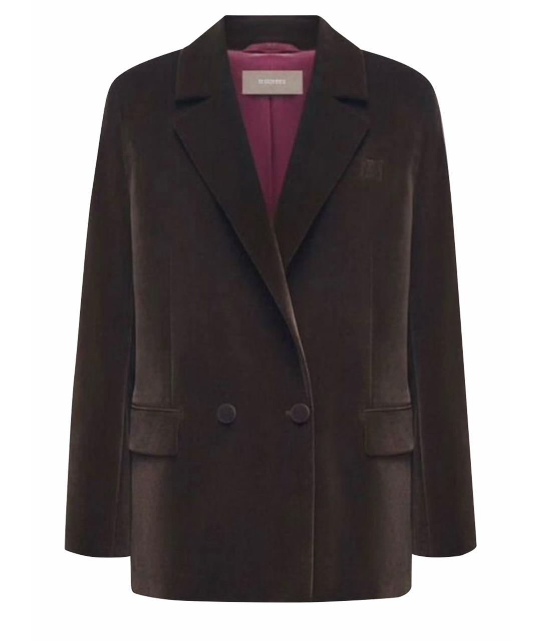 12 STOREEZ Коричневый бархатный жакет/пиджак, фото 1