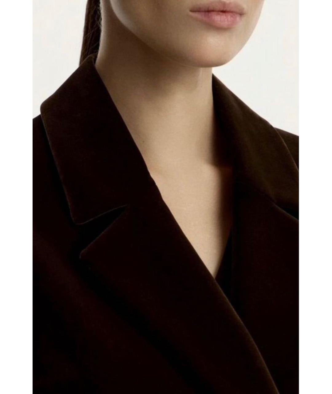 12 STOREEZ Коричневый бархатный жакет/пиджак, фото 5