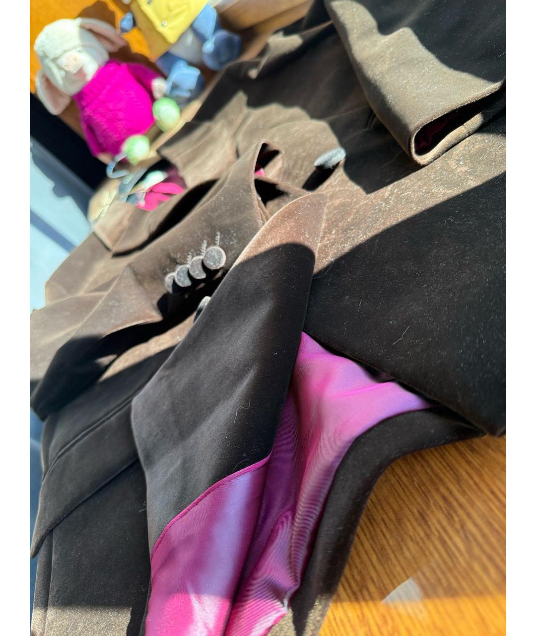 12 STOREEZ Коричневый бархатный жакет/пиджак, фото 7