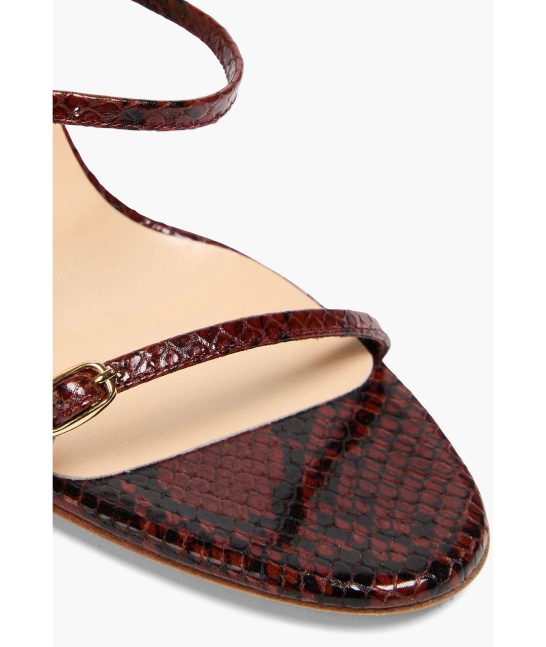 MAGDA BUTRYM Бордовые кожаные босоножки, фото 4