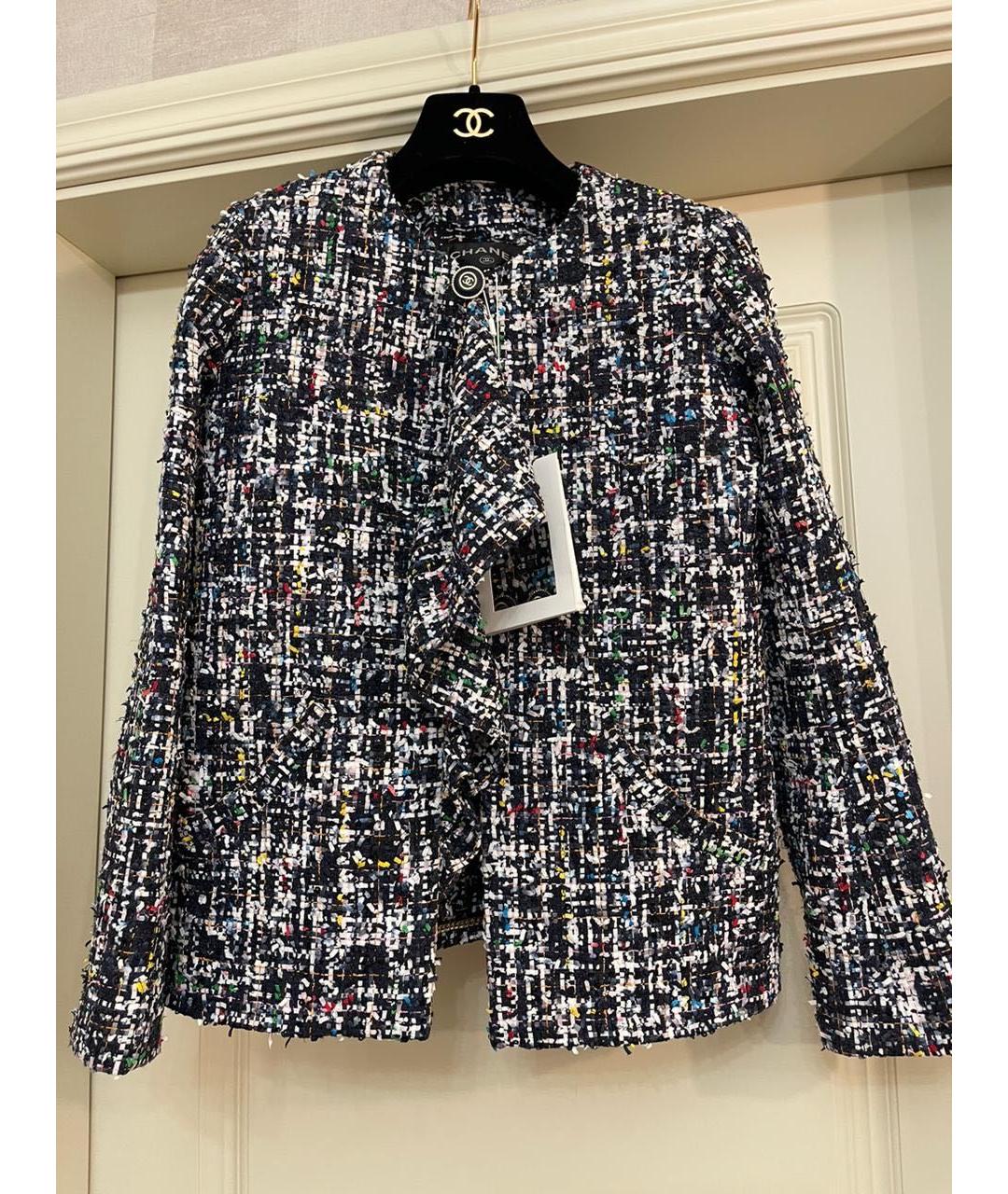 CHANEL Мульти полиэстеровый жакет/пиджак, фото 2
