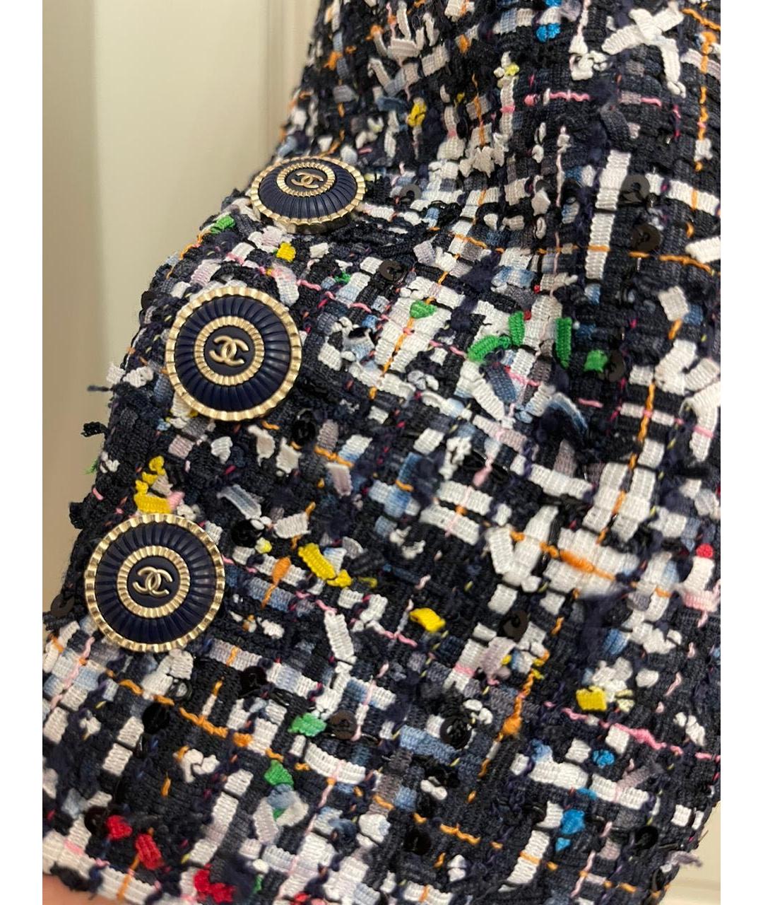 CHANEL Мульти полиэстеровый жакет/пиджак, фото 4