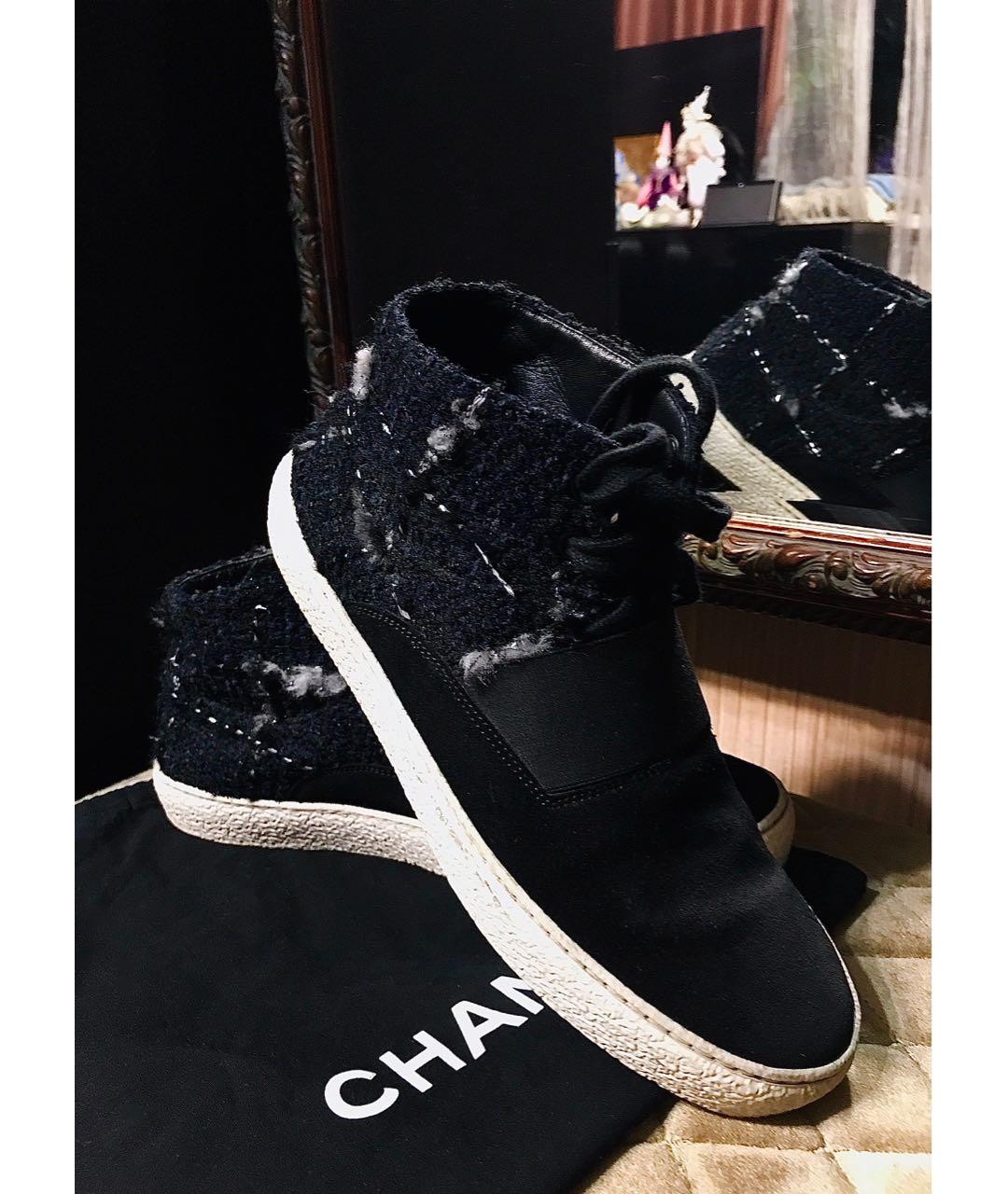 CHANEL Черные замшевые кеды, фото 5