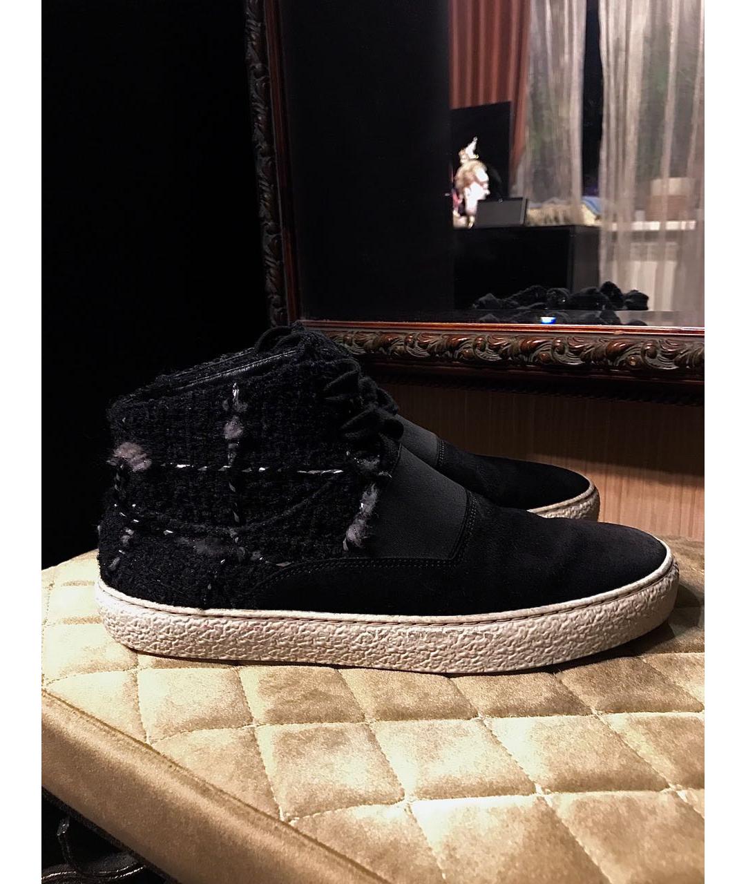CHANEL Черные замшевые кеды, фото 9