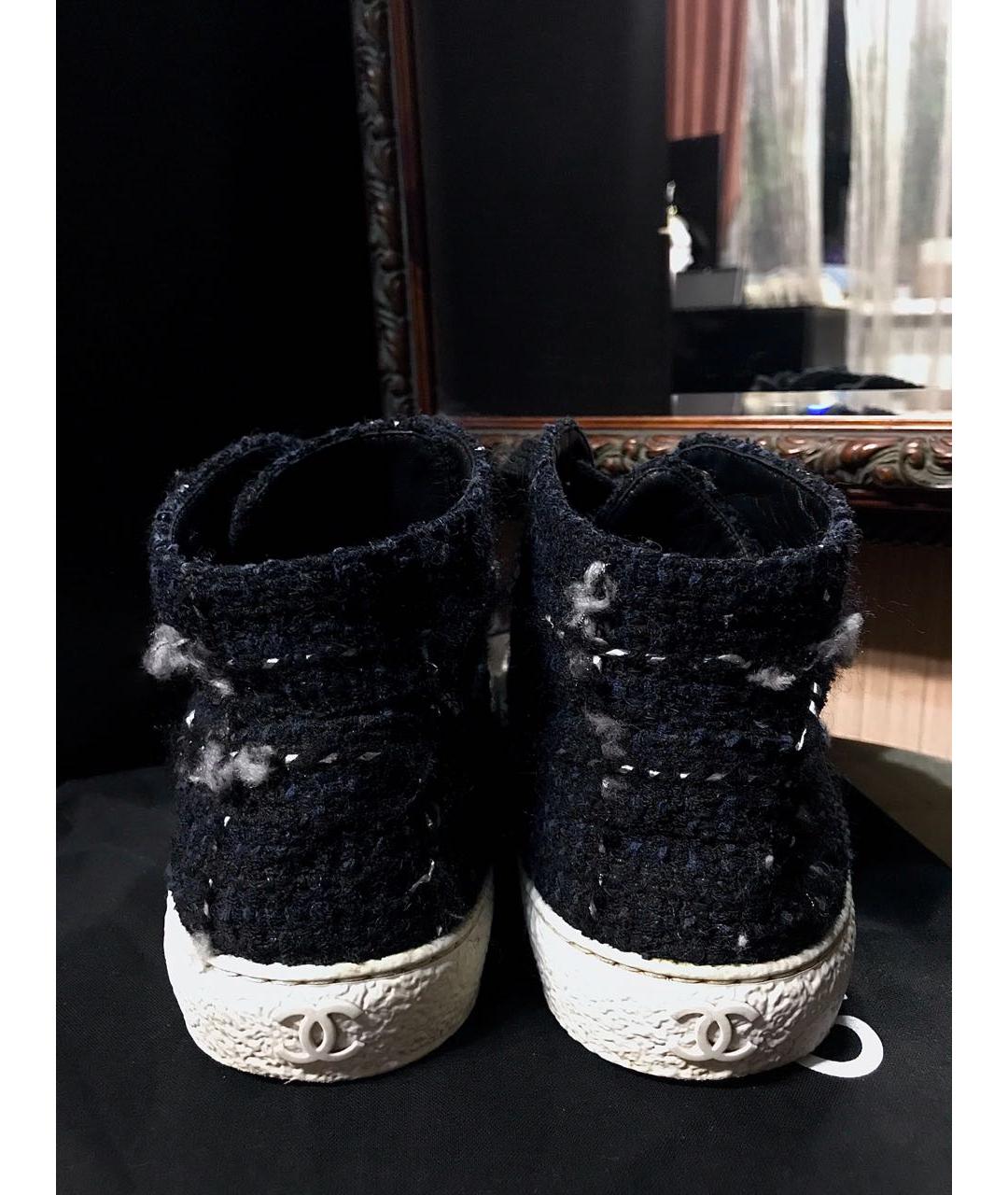 CHANEL Черные замшевые кеды, фото 4
