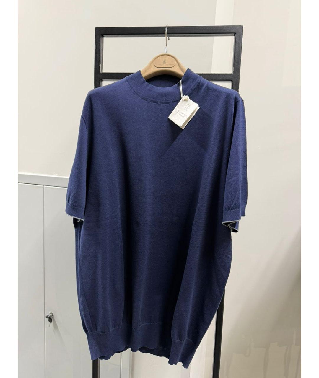 BRUNELLO CUCINELLI Темно-синий джемпер / свитер, фото 2