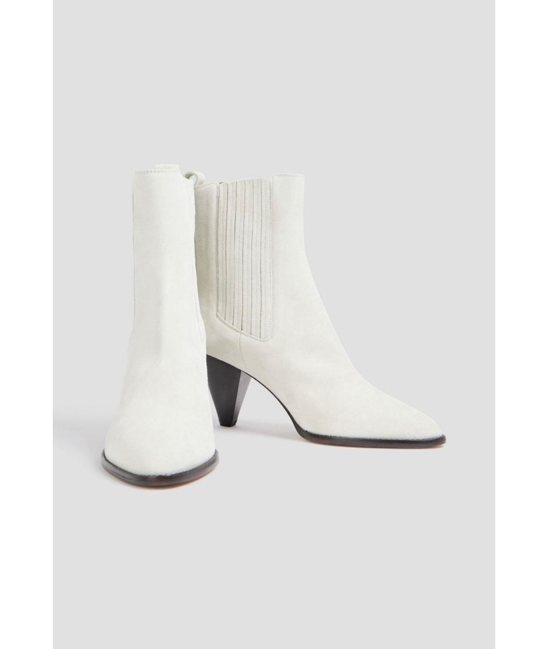 ISABEL MARANT Белые замшевые ботильоны, фото 2