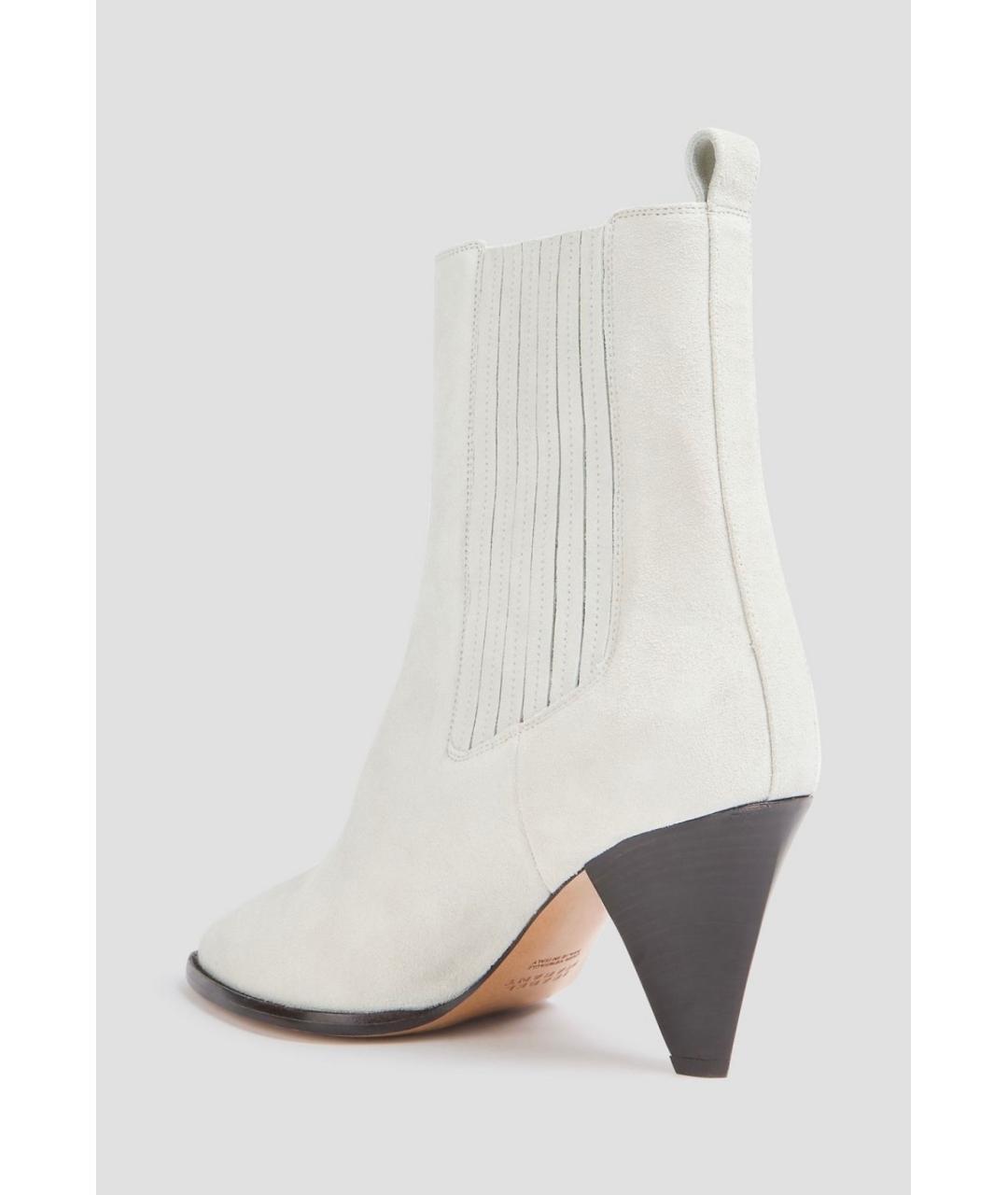 ISABEL MARANT Белые замшевые ботильоны, фото 3
