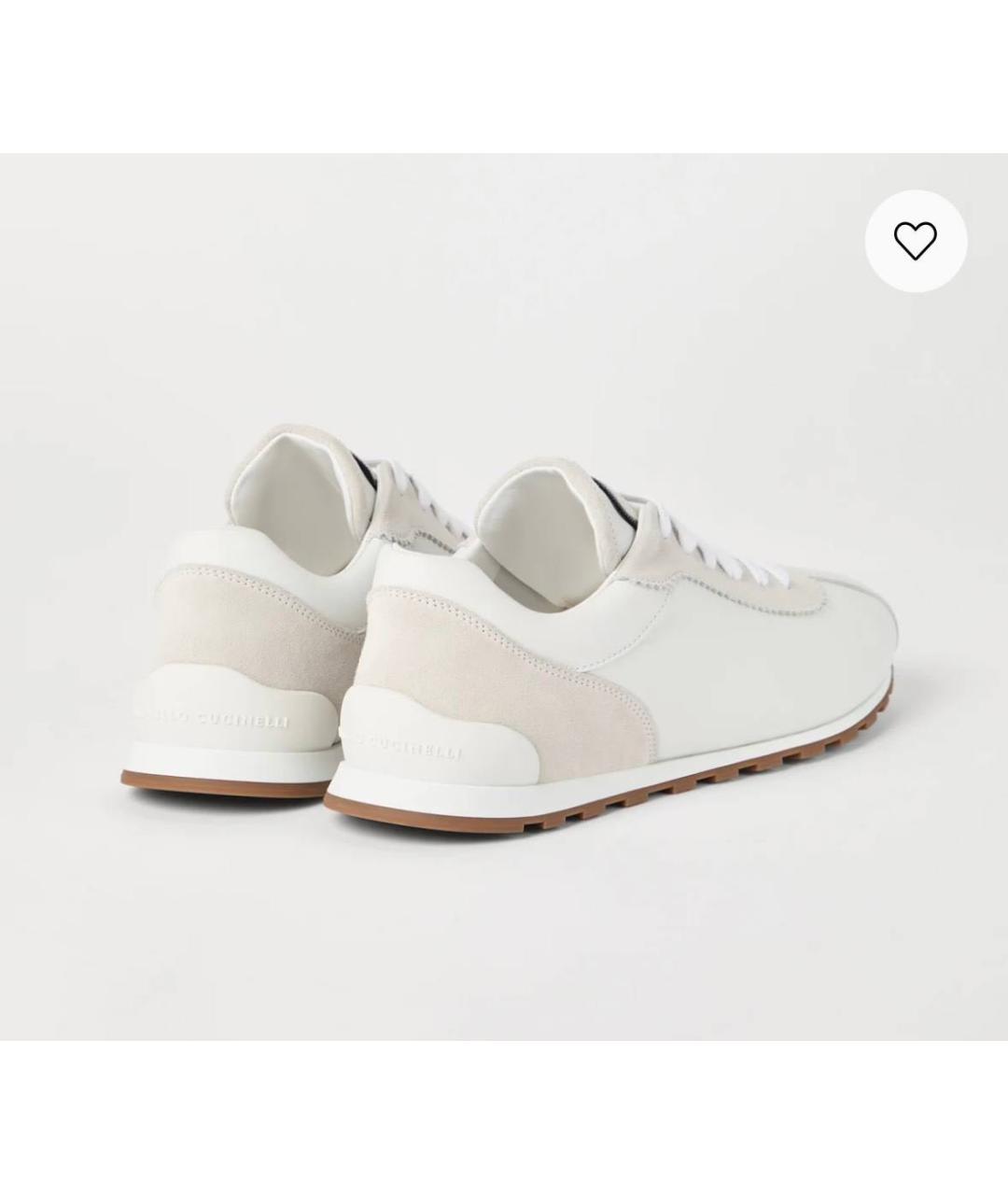 BRUNELLO CUCINELLI Белые замшевые кроссовки, фото 2