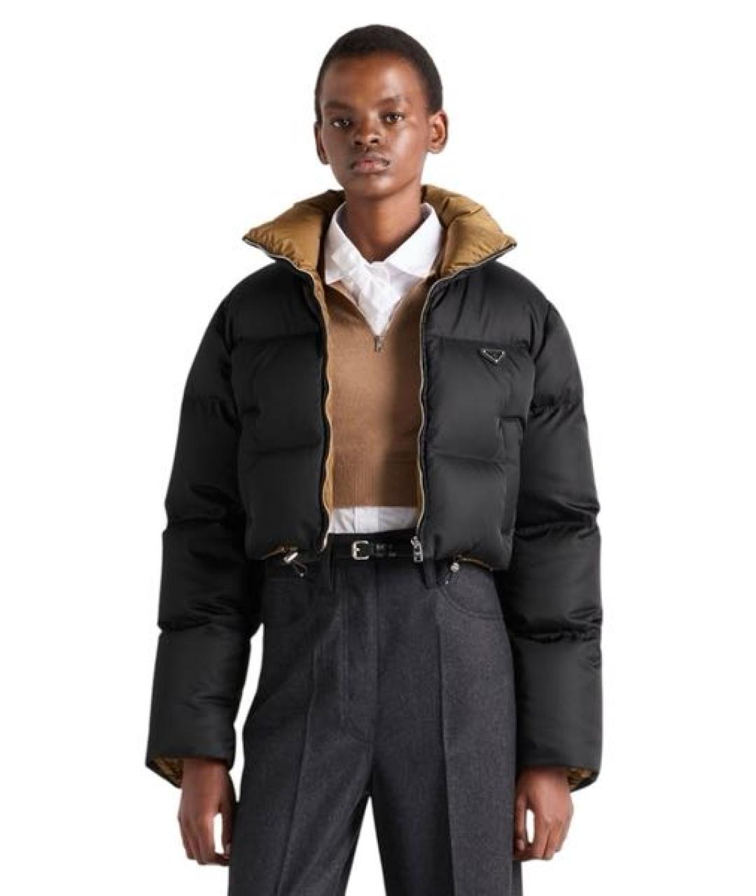 PRADA Черный полиамидовый пуховик, фото 8