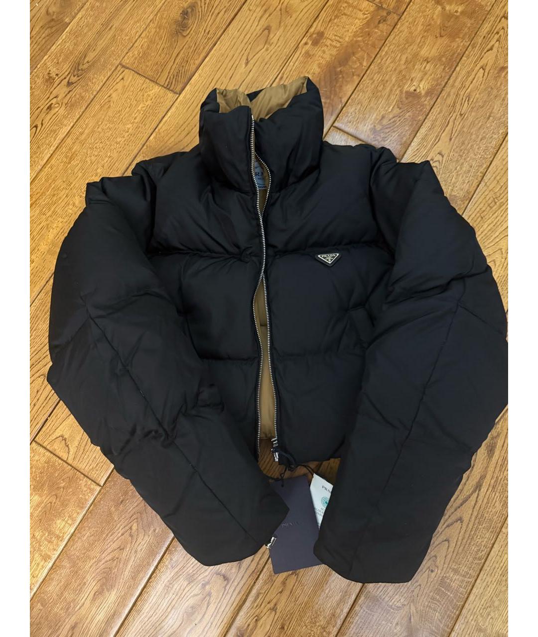 PRADA Черный полиамидовый пуховик, фото 7