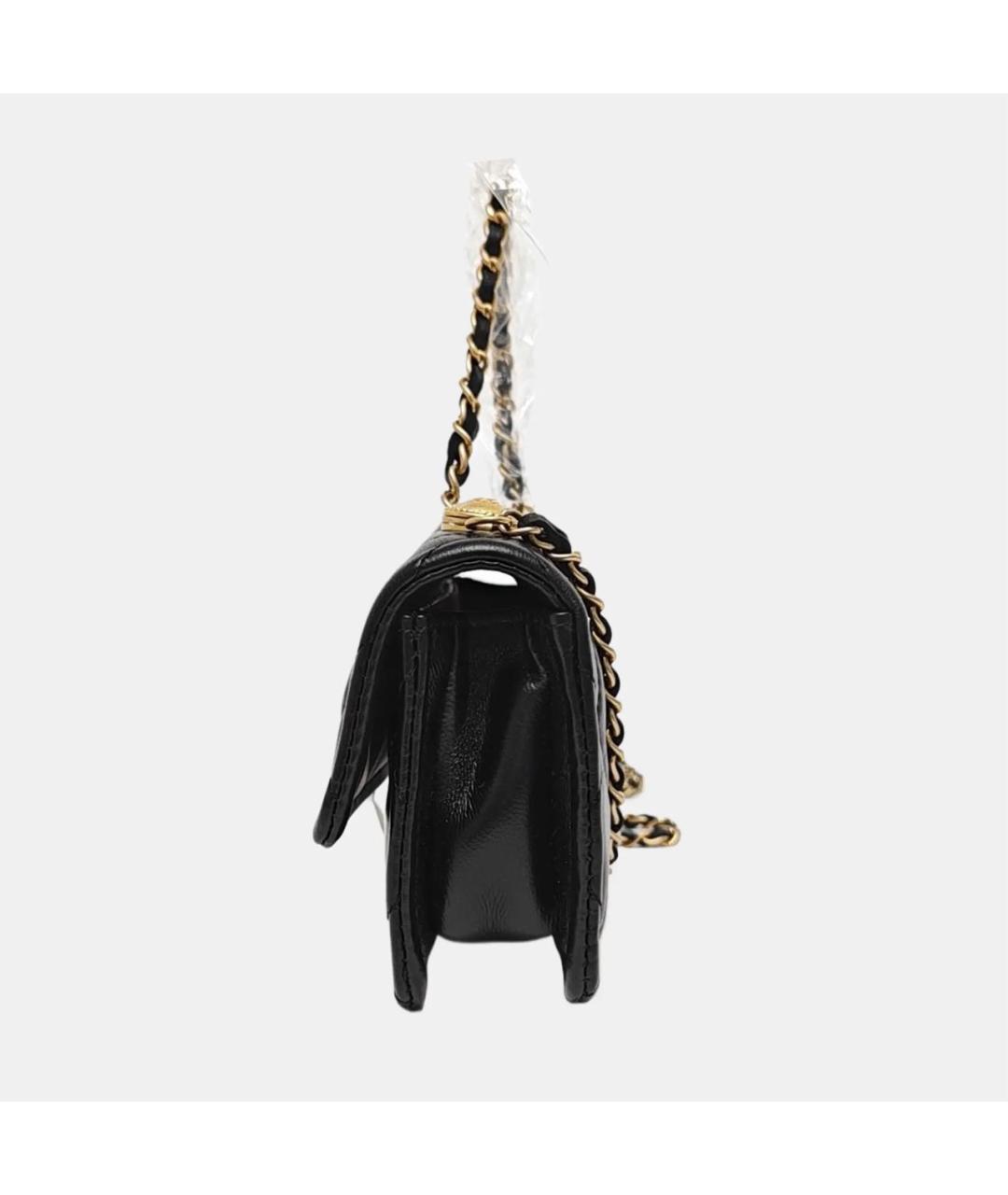 CHANEL Черная кожаная сумка через плечо, фото 2