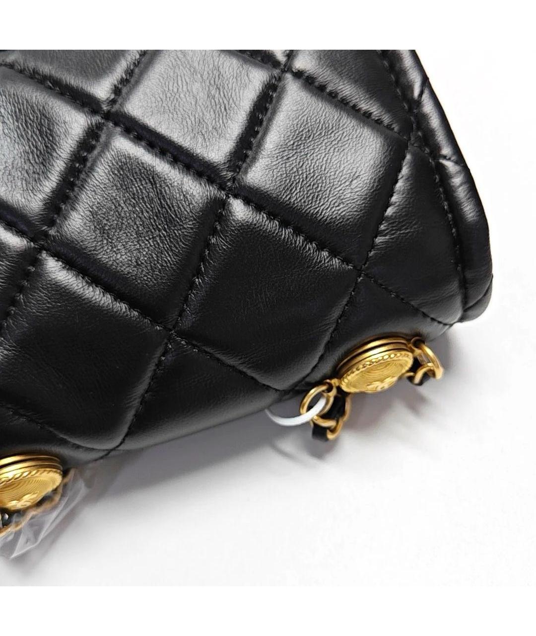 CHANEL Черная кожаная сумка через плечо, фото 7