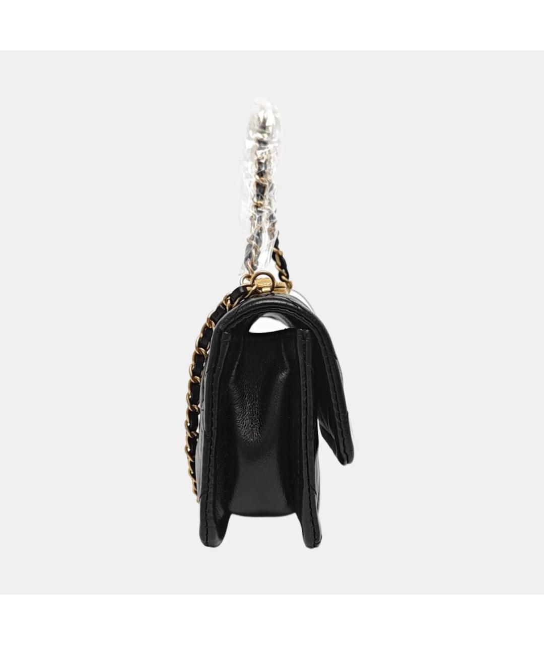 CHANEL Черная кожаная сумка через плечо, фото 3