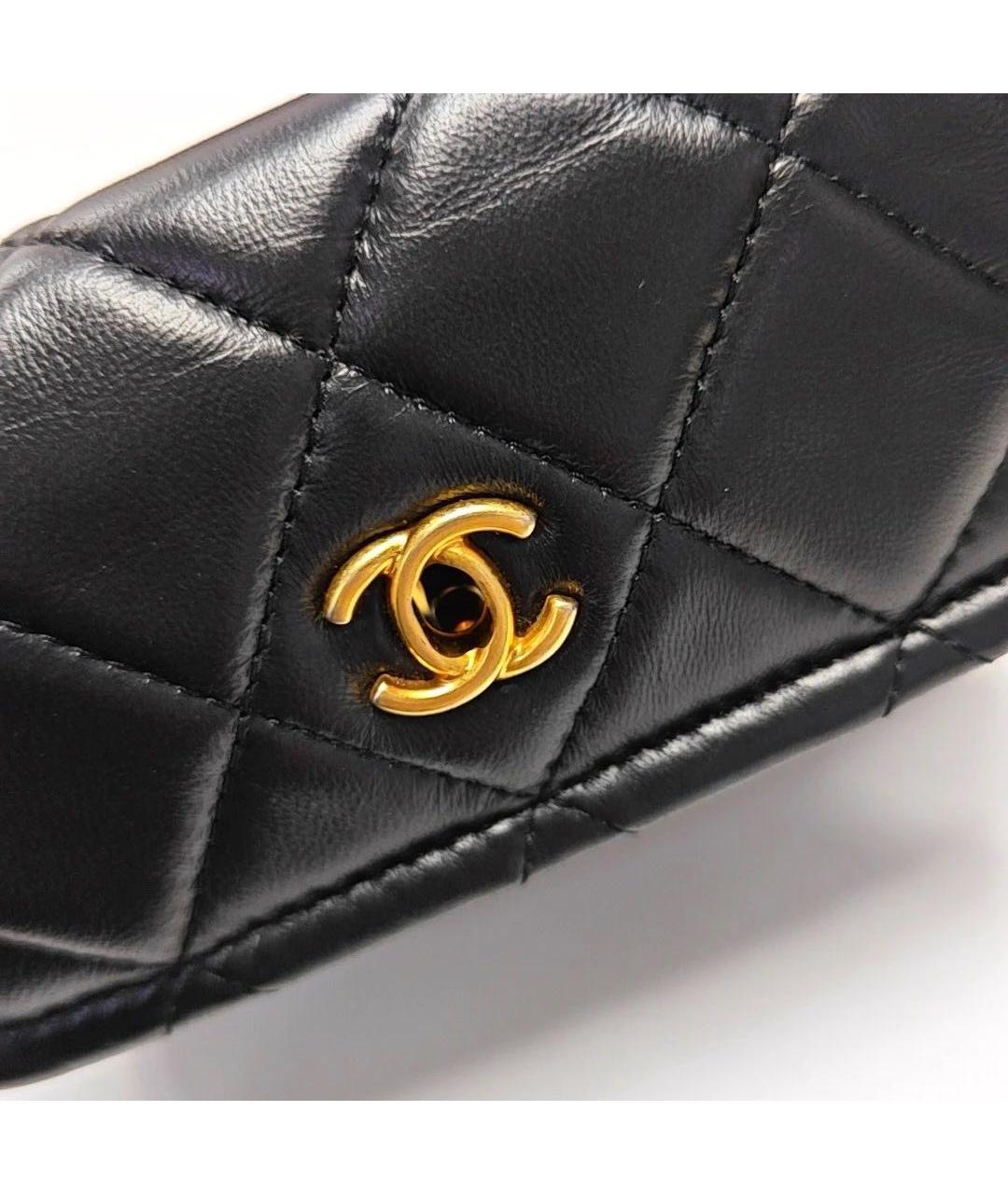 CHANEL Черная кожаная сумка через плечо, фото 6