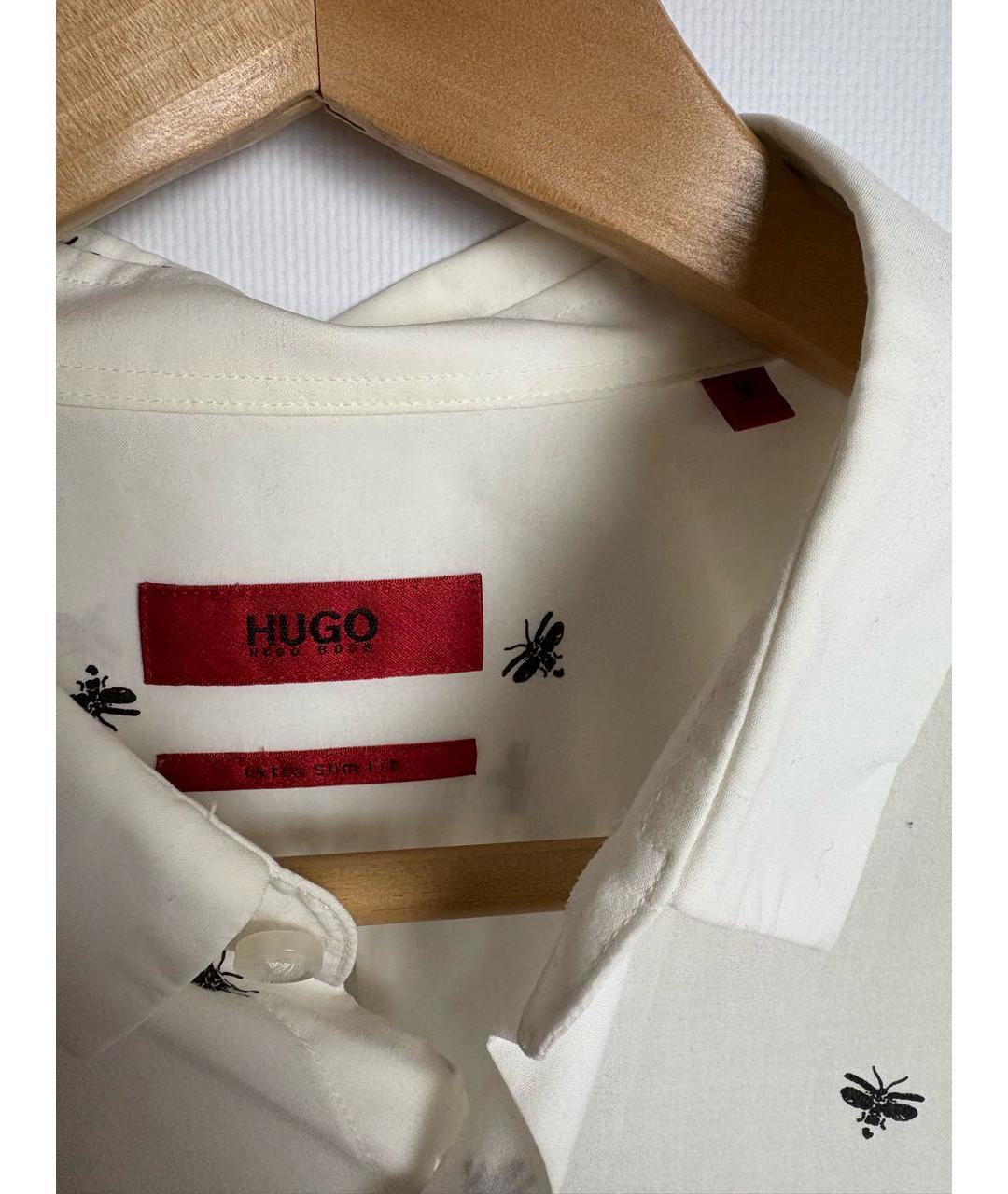 HUGO BOSS Белая хлопковая классическая рубашка, фото 5