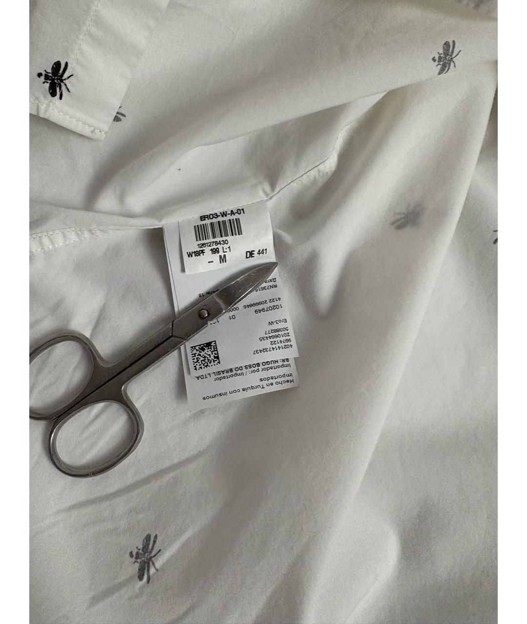 HUGO BOSS Белая хлопковая классическая рубашка, фото 6