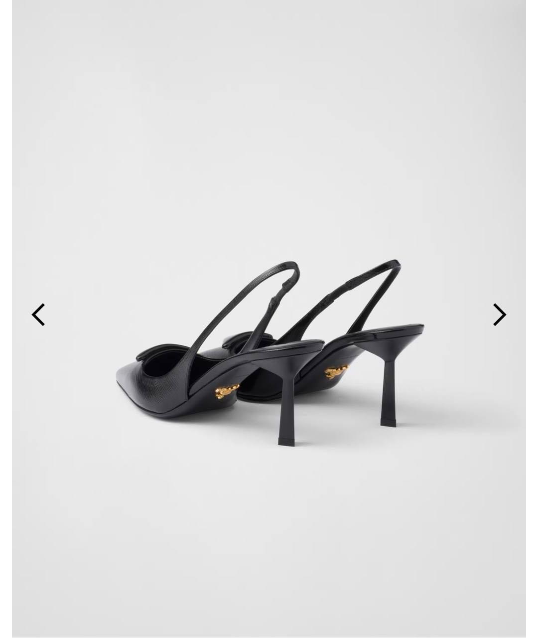 PRADA Черные кожаные туфли, фото 3