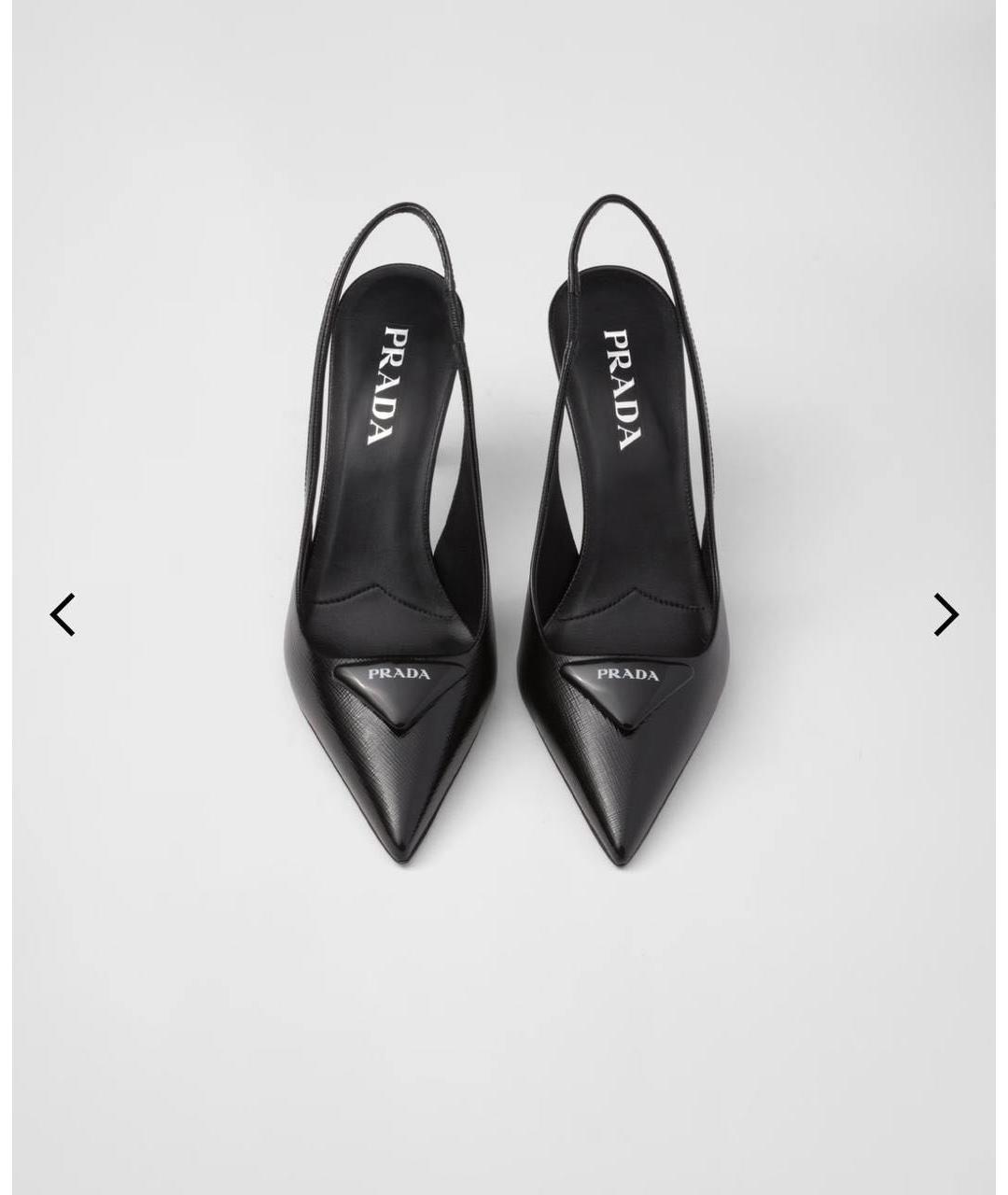 PRADA Черные кожаные туфли, фото 2