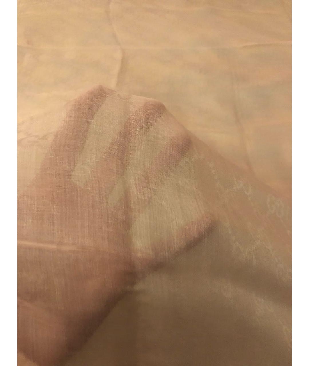 GUCCI Розовый хлопковый платок, фото 6