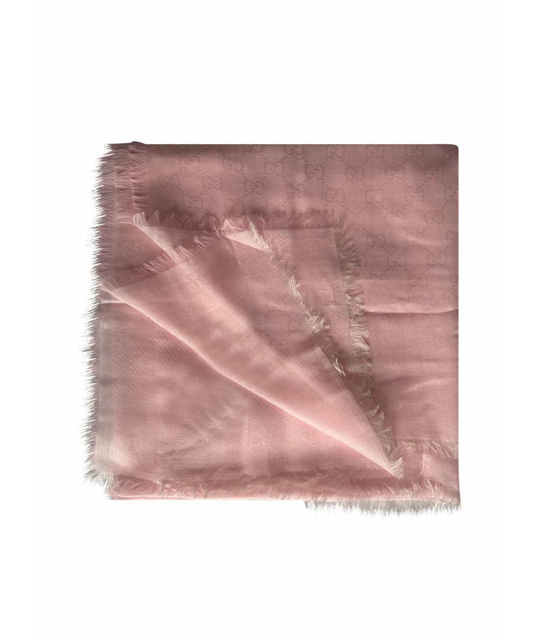 GUCCI Розовый хлопковый платок, фото 1