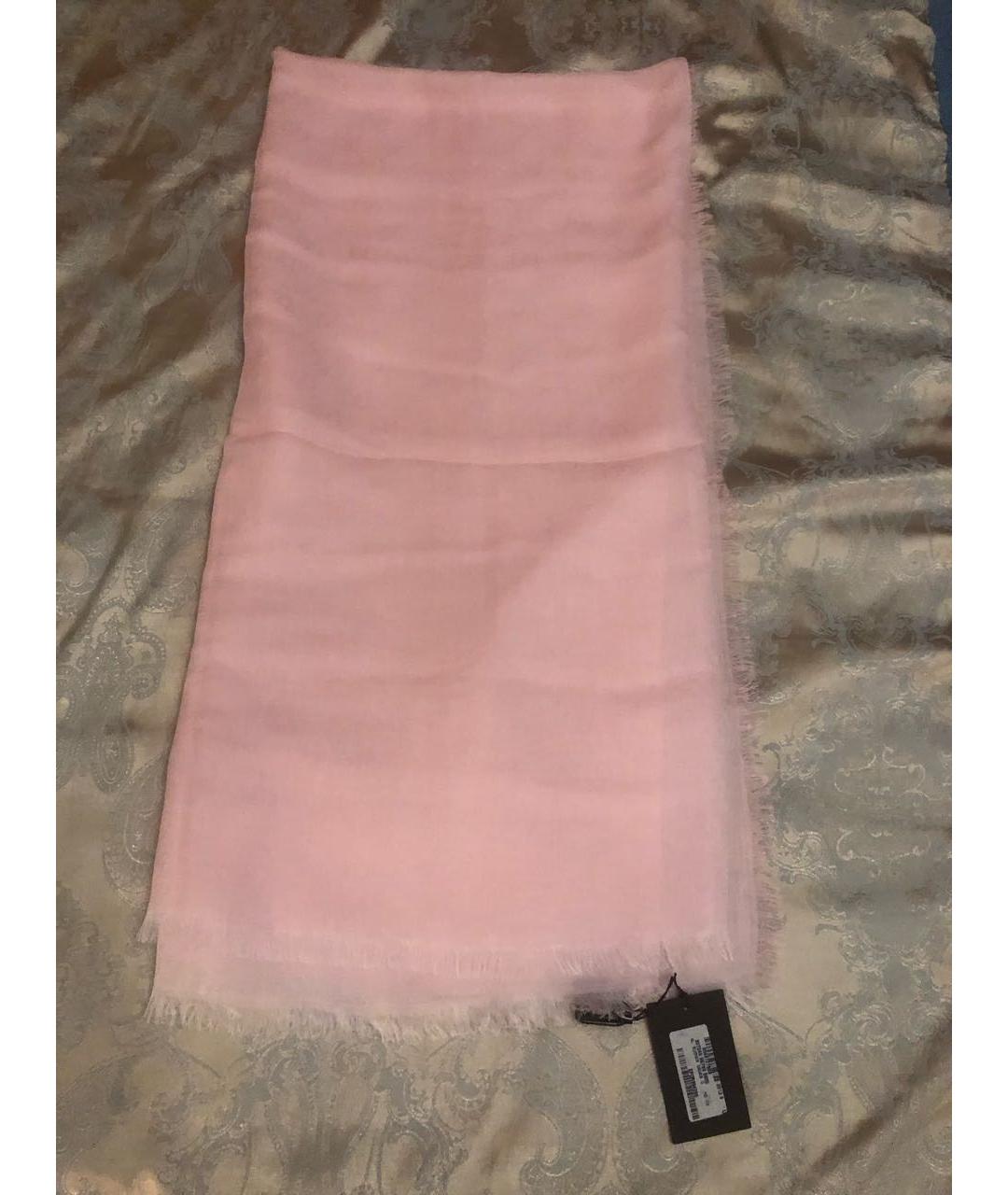 GUCCI Розовый хлопковый платок, фото 9