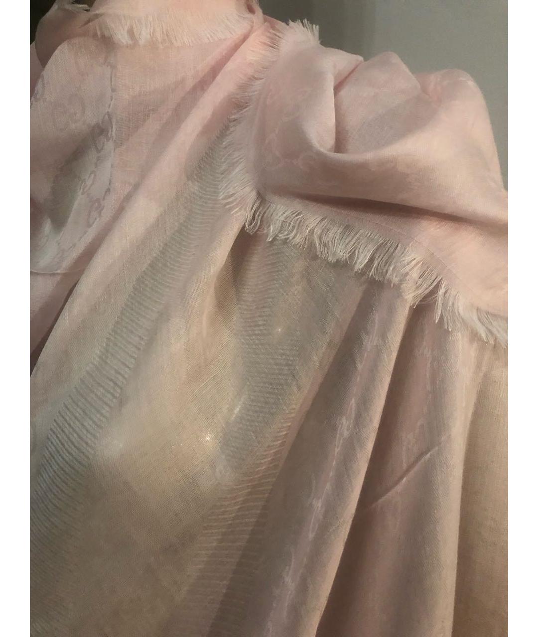 GUCCI Розовый хлопковый платок, фото 8